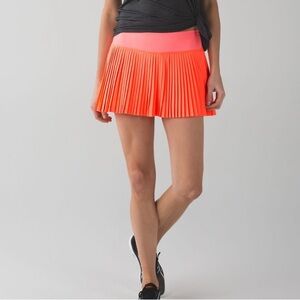 Lululemon Coral Pleated Tennis Skirt size 8